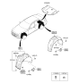 Diagram for 2020 Hyundai Genesis G80 Mud Flaps - 86832-B1000