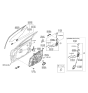 Diagram for 2015 Hyundai Genesis Door Latch Cable - 81381-B1000