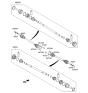 Diagram for 2014 Hyundai Genesis Axle Shaft - 49600-B1100