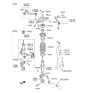 Diagram for Hyundai Control Arm Bushing - 54443-B1000