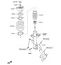 Diagram for 2015 Hyundai Veloster Shock Absorber - 54651-2V930