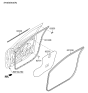 Diagram for 2013 Hyundai Veloster Door Seal - 82120-2V000