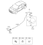 Diagram for 2015 Hyundai Veloster Fuel Door Release Cable - 81590-2V001