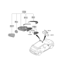 Diagram for Hyundai Veloster Car Mirror - 87611-J3120