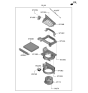 Diagram for 2022 Hyundai Kona N Blower Motor - 97113-J3000