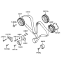 Diagram for 2002 Hyundai XG350 Timing Belt - 24312-39400