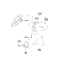 Diagram for 2001 Hyundai XG300 Mirror Actuator - 87650-39100