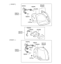 Diagram for 2003 Hyundai XG350 Light Socket - 92433-39070