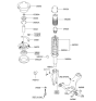 Diagram for Hyundai Azera Bump Stop - 54628-38000