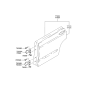 Diagram for 2002 Hyundai XG350 Door Hinge - 79410-39001