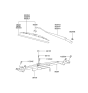 Diagram for 2000 Hyundai XG300 Wiper Blade - 98360-3D050