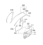 Diagram for 2004 Hyundai XG350 Door Seal - 82160-39000