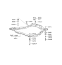 Diagram for 2004 Hyundai XG350 Front Cross-Member - 62405-39003