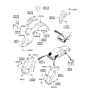 Diagram for 2003 Hyundai XG350 Wheelhouse - 86812-39500