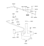 Diagram for 2001 Hyundai XG300 Windshield Washer Nozzle - 98630-39000