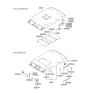 Diagram for Hyundai XG300 Sun Visor - 85201-39810-CI