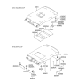 Diagram for 2005 Hyundai XG350 Sun Visor - 85201-39810-CI