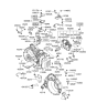 Diagram for 2001 Hyundai XG300 Dipstick - 46580-39302