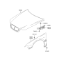 Diagram for 2004 Hyundai XG350 Fender - 66310-39301