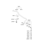 Diagram for 2000 Hyundai XG300 Sway Bar Bracket - 54815-38110