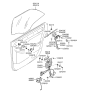 Diagram for Hyundai XG300 Window Motor - 82450-39020