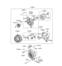 Diagram for Hyundai XG350 Alternator Bearing - 37334-39000