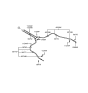 Diagram for 2004 Hyundai XG350 Parking Brake Cable - 59770-39500