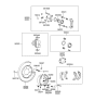 Diagram for Hyundai XG350 Parking Brake Shoe - 58350-39A00