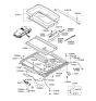 Diagram for 2003 Hyundai XG350 Sunroof - 81610-39000