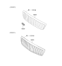 Diagram for 2004 Hyundai XG350 Grille - 86350-39500