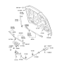 Diagram for 2004 Hyundai XG350 Hood Cable - 81190-38000