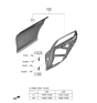 Diagram for 2022 Hyundai Genesis G80 Door Hinge - 77910-T1000
