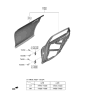 Diagram for 2023 Hyundai Genesis Electrified G80 Door Hinge - 77910-T1000