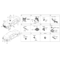Diagram for Hyundai Genesis Electrified G80 Parking Assist Distance Sensor - 99110-JI010