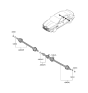 Diagram for Hyundai Genesis Electrified G80 Axle Shaft - 49600-JI000