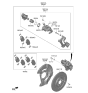 Diagram for Hyundai Genesis Electrified G80 Brake Caliper - 58210-JI000