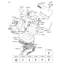 Diagram for 2006 Hyundai Santa Fe Armrest - 89900-2B000-J4U