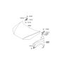 Diagram for 2009 Hyundai Santa Fe Hood Hinge - 79110-2B000