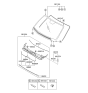 Diagram for 2006 Hyundai Santa Fe Windshield - 86110-2B090