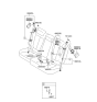 Diagram for 2006 Hyundai Santa Fe Seat Belt - 89810-0W210-J9