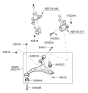 Diagram for 2006 Hyundai Santa Fe Control Arm - 54500-2B100