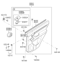 Diagram for 2008 Hyundai Santa Fe Power Window Switch - 93580-2B000-J9