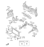 Diagram for Hyundai Radiator Support - 64101-F2000