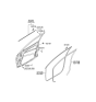 Diagram for 2010 Hyundai Elantra Touring Weather Strip - 82210-2L000