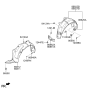 Diagram for 2008 Hyundai Elantra Touring Wheelhouse - 86811-2L000