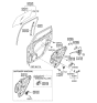 Diagram for 2005 Hyundai Accent Window Crank Handles - 82630-22001-WK