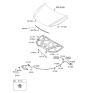 Diagram for Hyundai Hood Latch - 81130-2L000