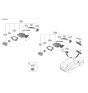 Diagram for 2023 Hyundai Tucson Side Marker Light - 87614-N9000