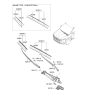 Diagram for Hyundai Genesis G80 Wiper Blade - 98361-B1000