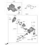 Diagram for 2021 Hyundai Santa Fe Hybrid Differential Bearing - 53066-4G100